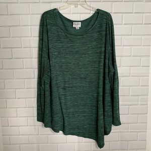Ava & Viv Green Soft LongSleeve Sweater Shirt 4X